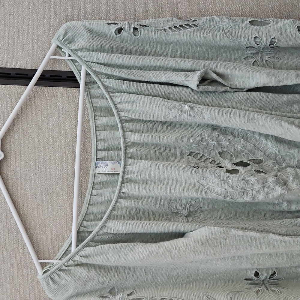 Free People Boho Long Sleeve Shirt Size Small - Picture 2 of 16